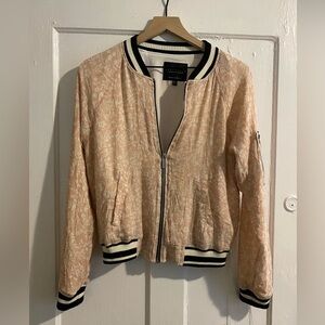 Sanctuary Anthropologie Floral Bomber Jacket